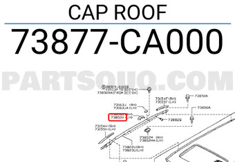 Nissan 73877CA000 CAP ROOF
