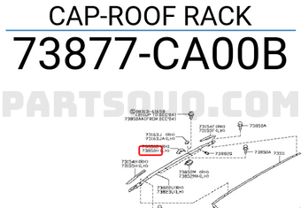 Nissan 73877CA00B CAP-ROOF RACK