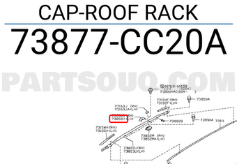 Nissan 73877CC20A CAP-ROOF RACK