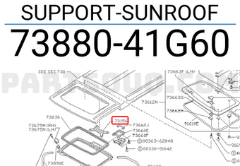 Nissan 7388041G60 SUPPORT-SUNROOF