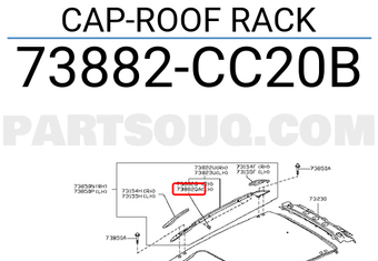 Nissan 73882CC20B CAP-ROOF RACK