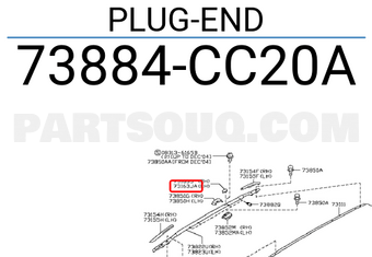 Nissan 73884CC20A PLUG-END