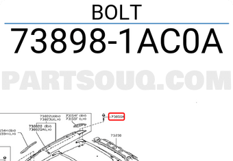 Nissan 738981AC0A BOLT