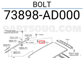 Nissan 73898AD000 BOLT