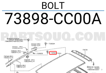 Nissan 73898CC00A BOLT