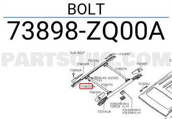 Nissan 73898ZQ00A BOLT