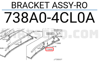 Nissan 738A04CL0A BRACKET ASSY-RO