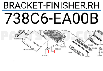 Nissan 738C6EA00B BRACKET-FINISHER,RH
