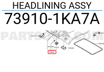 Nissan 739101KA7A HEADLINING ASSY