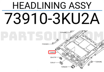 Nissan 739103KU2A HEADLINING ASSY