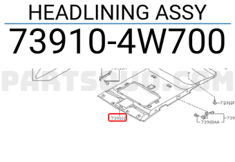 Nissan 739104W700 HEADLINING ASSY