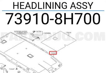 Nissan 739108H700 HEADLINING ASSY