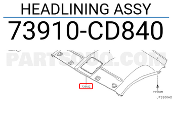 Nissan 73910CD840 HEADLINING ASSY