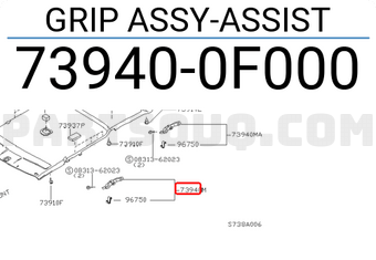 Nissan 739400F000 GRIP ASSY-ASSIST