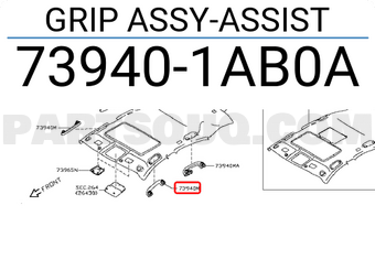 Nissan 739401AB0A GRIP ASSY-ASSIST