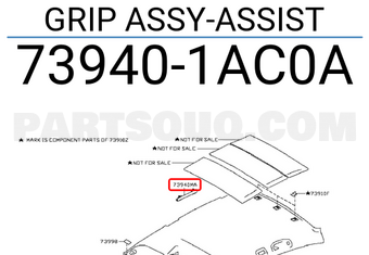 Nissan 739401AC0A GRIP ASSY-ASSIST