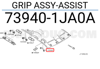 Nissan 739401JA0A GRIP ASSY-ASSIST