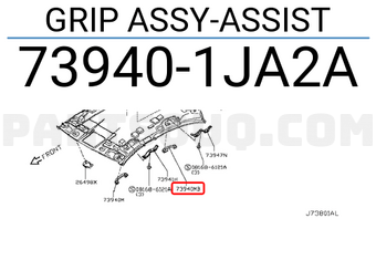 Nissan 739401JA2A GRIP ASSY-ASSIST