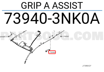 Nissan 739403NK0A GRIP A ASSIST