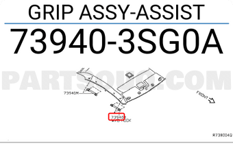Nissan 739403SG0A GRIP ASSY-ASSIST