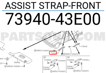 Nissan 7394043E00 ASSIST STRAP-FRONT
