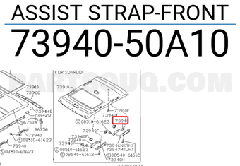 Nissan 7394050A10 ASSIST STRAP-FRONT