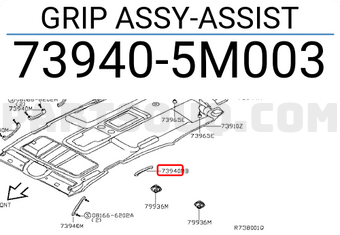 Nissan 739405M003 GRIP ASSY-ASSIST