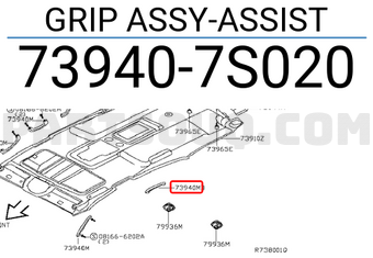 Nissan 739407S020 GRIP ASSY-ASSIST