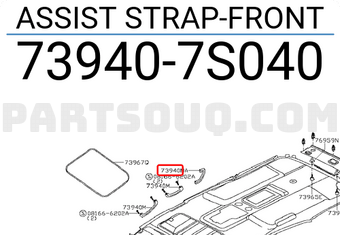 Nissan 739407S040 ASSIST STRAP-FRONT