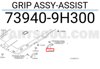 Nissan 739409H300 GRIP ASSY-ASSIST