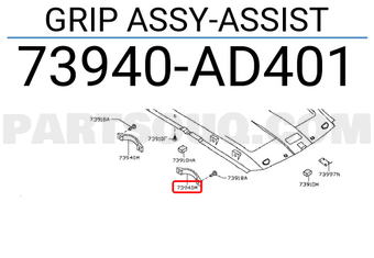 Nissan 73940AD401 GRIP ASSY-ASSIST
