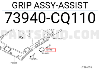 Nissan 73940CQ110 GRIP ASSY-ASSIST