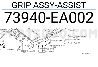 Nissan 73940EA002 GRIP ASSY-ASSIST