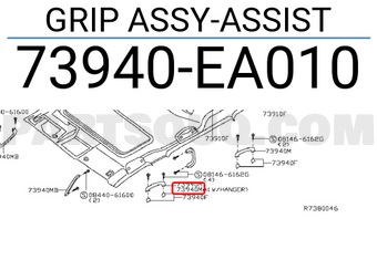 Nissan 73940EA010 GRIP ASSY-ASSIST