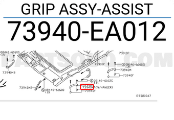 Nissan 73940EA012 GRIP ASSY-ASSIST