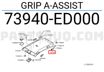 Nissan 73940ED000 GRIP A-ASSIST
