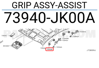 Nissan 73940JK00A GRIP ASSY-ASSIST