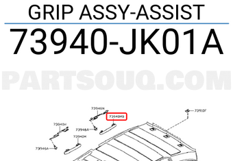 Nissan 73940JK01A GRIP ASSY-ASSIST