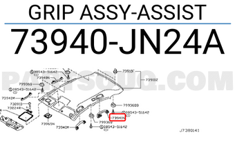 Nissan 73940JN24A GRIP ASSY-ASSIST