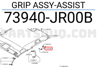 Nissan 73940JR00B GRIP ASSY-ASSIST