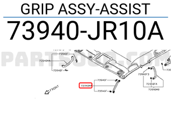 Nissan 73940JR10A GRIP ASSY-ASSIST