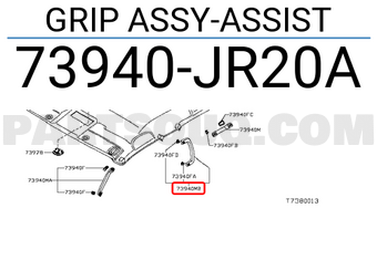 Nissan 73940JR20A GRIP ASSY-ASSIST