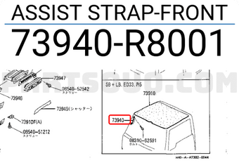 Nissan 73940R8001 ASSIST STRAP-FRONT