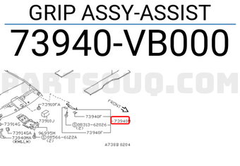 Nissan 73940VB000 GRIP ASSY-ASSIST