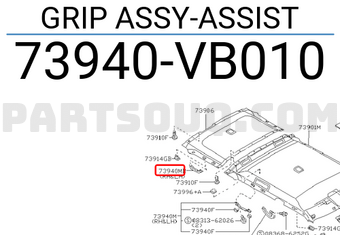Nissan 73940VB010 GRIP ASSY-ASSIST