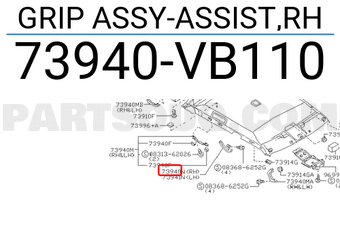 Nissan 73940VB110 GRIP ASSY-ASSIST,RH