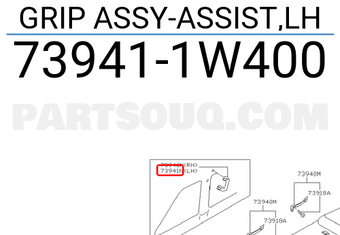Nissan 739411W400 GRIP ASSY-ASSIST,LH