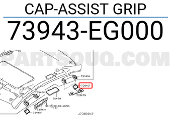 Nissan 73943EG000 CAP-ASSIST GRIP