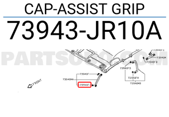Nissan 73943JR10A CAP-ASSIST GRIP