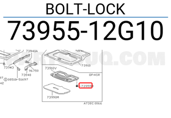 Nissan 7395512G10 BOLT-LOCK